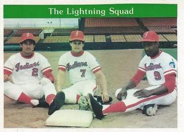 1981 Indianapolis Indians #17 Lightning Squad (German Barranca / Paul Householder / Eddie Milner) Front