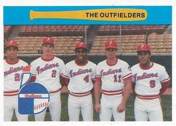 1982 Indianapolis Indians #23 Outfielders (Gary Redus / Gil Kubski / Dallas Williams / Duane Walker / Orlando Isales) Front