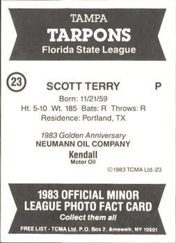 1983 TCMA Tampa Tarpons #23 Scott Terry Back