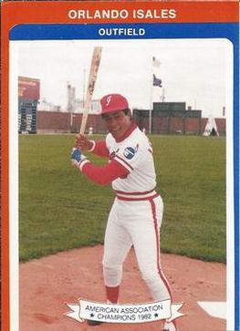 1983 Indianapolis Indians #18 Orlando Isales Front