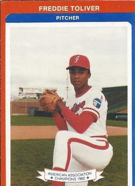 1983 Indianapolis Indians #19 Freddie Toliver Front