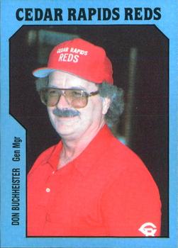 1985 TCMA Cedar Rapids Reds #28 Don Buchheister Front