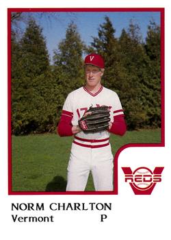 1986 ProCards Vermont Reds #NNO Norm Charlton Front