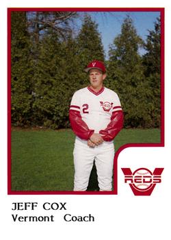 1986 ProCards Vermont Reds #NNO Jeff Cox Front