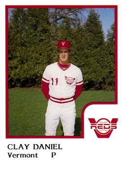 1986 ProCards Vermont Reds #NNO Clay Daniel Front