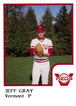1986 ProCards Vermont Reds #NNO Jeff Gray Front