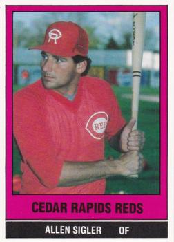 1986 TCMA Cedar Rapids Reds #22 Allen Sigler Front
