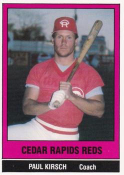 1986 TCMA Cedar Rapids Reds #24 Paul Kirsch Front