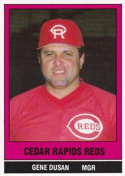 1986 TCMA Cedar Rapids Reds #25 Gene Dusan Front