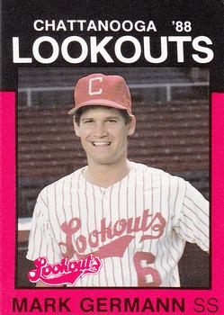1988 Best Chattanooga Lookouts #10 Mark Germann Front
