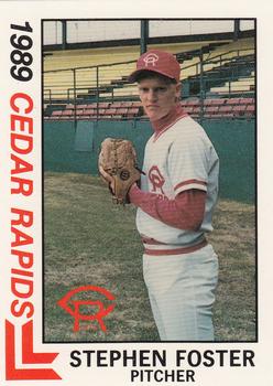 1989 Best Cedar Rapids Reds #2 Steve Foster Front