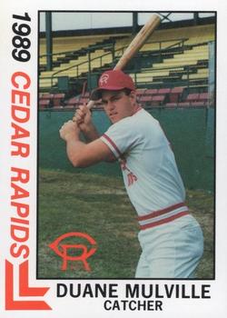 1989 Best Cedar Rapids Reds #11 Duane Mulville Front
