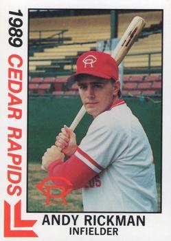 1989 Best Cedar Rapids Reds #13 Andy Rickman Front