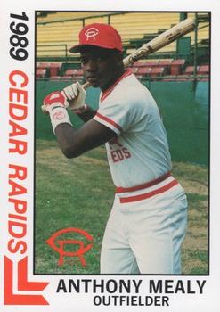 1989 Best Cedar Rapids Reds #21 Anthony Mealy Front