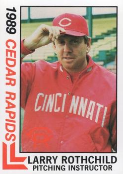 1989 Best Cedar Rapids Reds #26 Larry Rothschild Front
