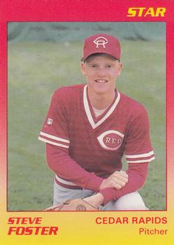 1989 Star Cedar Rapids Reds #7 Steve Foster Front