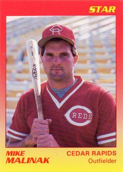 1989 Star Cedar Rapids Reds #29 Mike Malinak Front