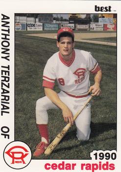 1990 Best Cedar Rapids Reds #10 Tony Terzarial Front