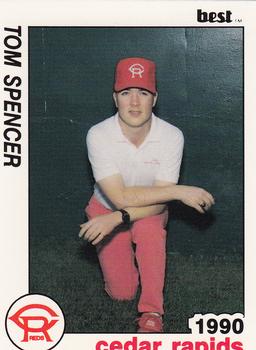 1990 Best Cedar Rapids Reds #13 Tom Spencer Front