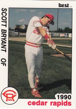 1990 Best Cedar Rapids Reds #1 Scott Bryant Front