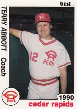 1990 Best Cedar Rapids Reds #5 Terry Abbott Front