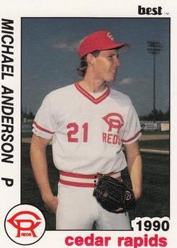 1990 Best Cedar Rapids Reds #20 Mike Anderson Front