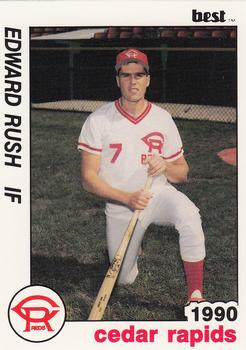 1990 Best Cedar Rapids Reds #6 Eddie Rush Front