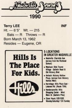 1990 Nashville Sounds #14 Terry Lee Back