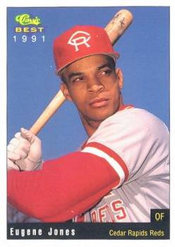 1991 Classic Best Cedar Rapids Reds #22 Eugene Jones Front