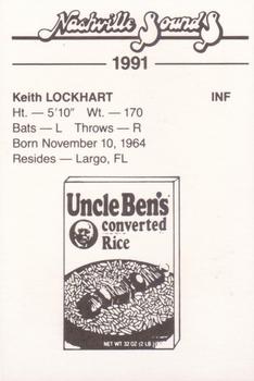 1991 Nashville Sounds #NNO Keith Lockhart Back