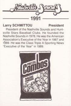 1991 Nashville Sounds #NNO Larry Schmittou Back