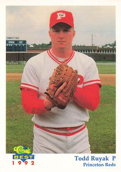 1992 Classic Best Princeton Reds #12 Todd Ruyak Front