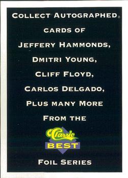1993 Classic Best Charleston Wheelers #28 Classic Best Ad Card Back