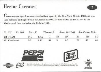 1996 Best Indianapolis Indians #7 Hector Carrasco Back