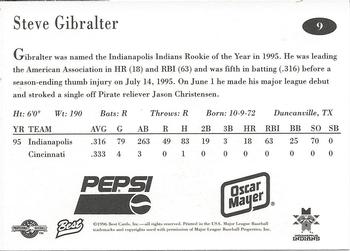 1996 Best Indianapolis Indians #9 Steve Gibralter Back