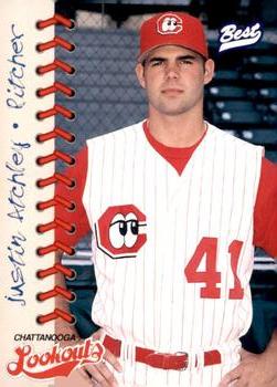 1997 Best Chattanooga Lookouts #6 Justin Atchley Front