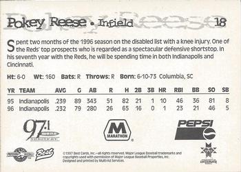 1997 Best Indianapolis Indians #18 Pokey Reese Back
