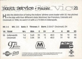 1997 Best Indianapolis Indians #21 Scott Service Back