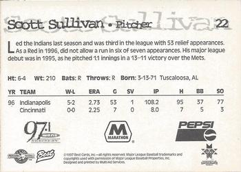 1997 Best Indianapolis Indians #22 Scott Sullivan Back