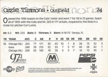 1997 Best Indianapolis Indians #24 Ozzie Timmons Back