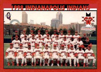 1998 Blueline Q-Cards Indianapolis Indians #1 Checklist Front