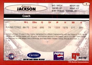 1998 Blueline Q-Cards Indianapolis Indians #3 Grant Jackson Back