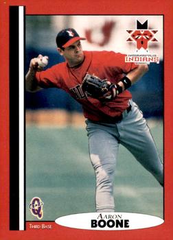 1998 Blueline Q-Cards Indianapolis Indians #22 Aaron Boone Front