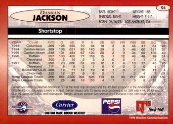 1998 Blueline Q-Cards Indianapolis Indians #24 Damian Jackson Back