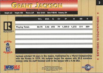 1999 Blueline Indianapolis Indians #2 Grant Jackson Back