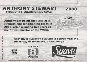 2000 Grandstand Clinton LumberKings #NNO Anthony Stewart Back