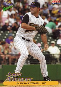 2001 Choice Louisville RiverBats #14 Justin Atchley Front