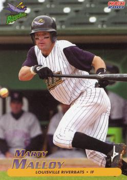 2001 Choice Louisville RiverBats #21 Marty Malloy Front