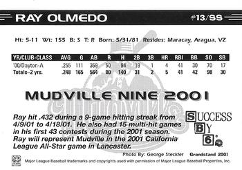 2001 Grandstand Mudville Nine #19 Ray Olmedo Back
