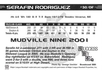 2001 Grandstand Mudville Nine #22 Serafin Rodriguez Back
